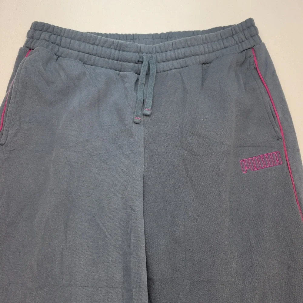 Puma Sweatpants Mens XL Blue Pink Piping Fleece Joggers 889263-02 Athletic